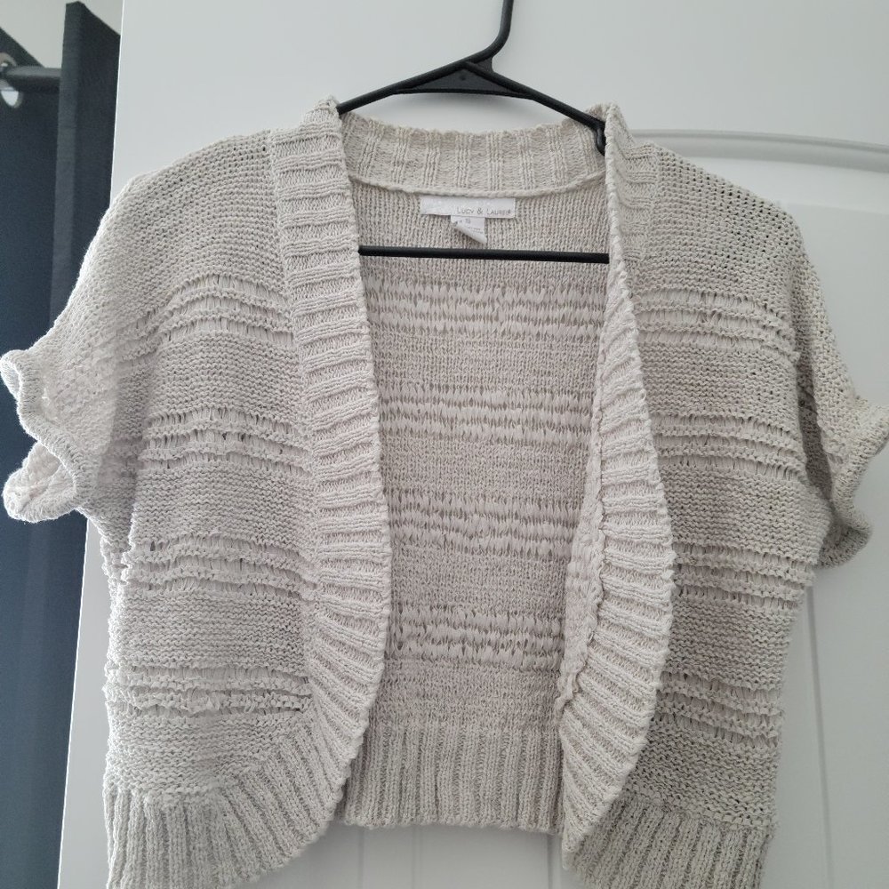 Lucy & Laurel Beige Shrug Small